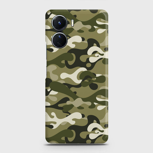 Vivo Y16 Cover - Camo Series - Light Green Design - Matte Finish - Snap On Hard Case with LifeTime Colors Guarantee