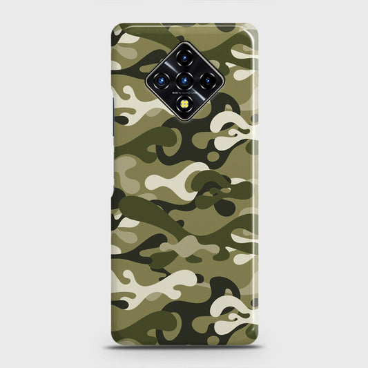 Infinix Zero 8 Cover - Camo Series - Light Green Design - Matte Finish - Snap On Hard Case with LifeTime Colors Guarantee