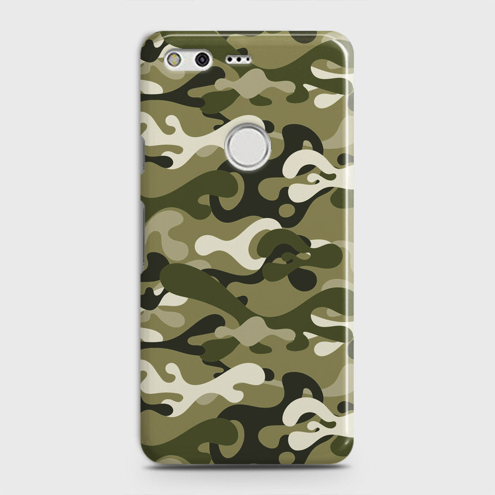 Google Pixel XL Cover - Camo Series - Light Green Design - Matte Finish - Snap On Hard Case with LifeTime Colors Guarantee