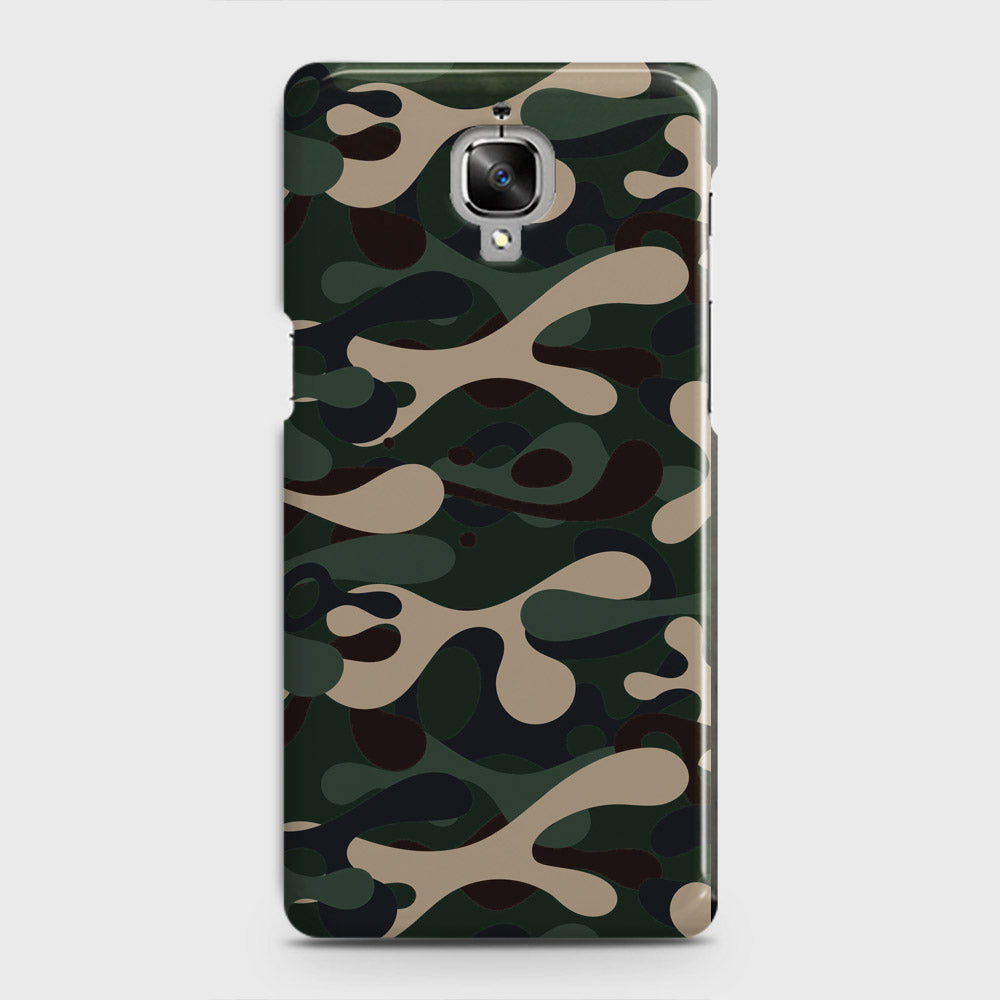 OnePlus 3  Cover - Camo Series - Dark Green Design - Matte Finish - Snap On Hard Case with LifeTime Colors Guarantee