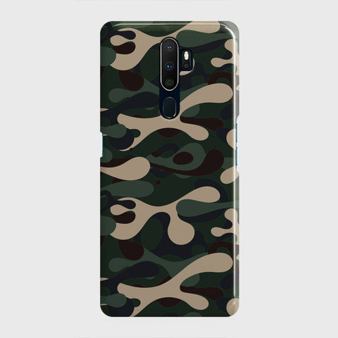 Oppo A5 2020 Cover - Camo Series - Dark Green Design - Matte Finish - Snap On Hard Case with LifeTime Colors Guarantee