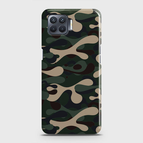 Oppo F17 Cover - Camo Series - Dark Green Design - Matte Finish - Snap On Hard Case with LifeTime Colors Guarantee