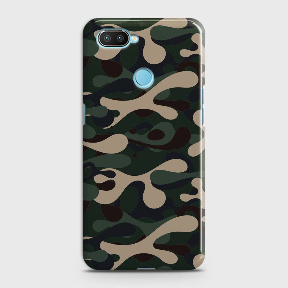 Realme 2 Cover - Camo Series - Dark Green Design - Matte Finish - Snap On Hard Case with LifeTime Colors Guarantee