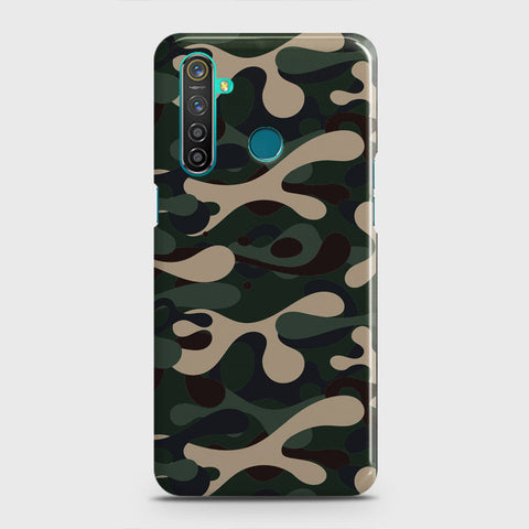 Realme 5 Pro Cover - Camo Series - Dark Green Design - Matte Finish - Snap On Hard Case with LifeTime Colors Guarantee