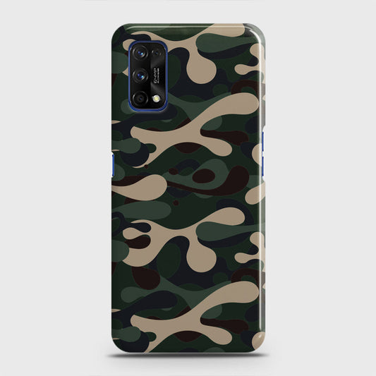 Realme 7 Pro Cover - Camo Series - Dark Green Design - Matte Finish - Snap On Hard Case with LifeTime Colors Guarantee