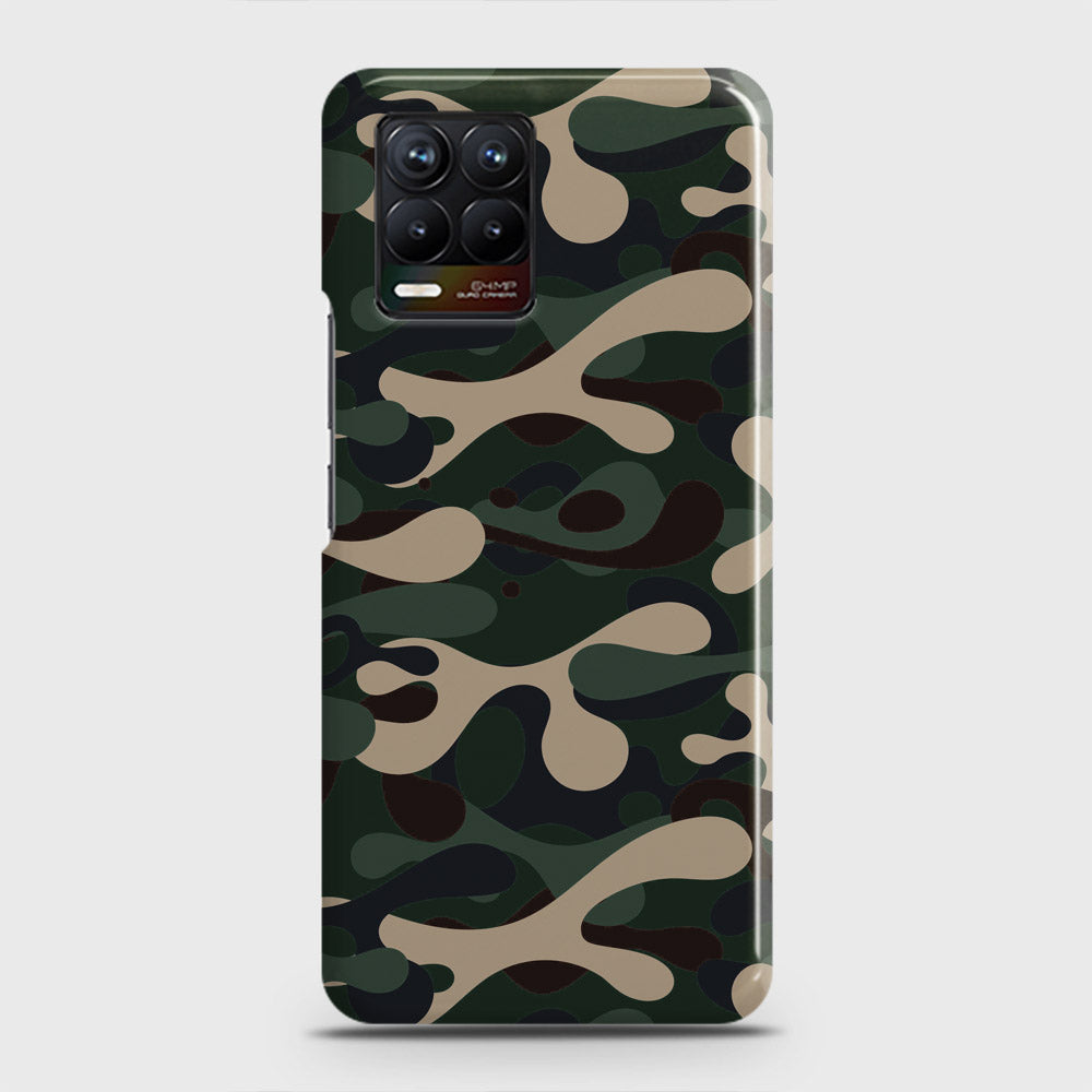 Realme 8 Cover - Camo Series - Dark Green Design - Matte Finish - Snap On Hard Case with LifeTime Colors Guarantee