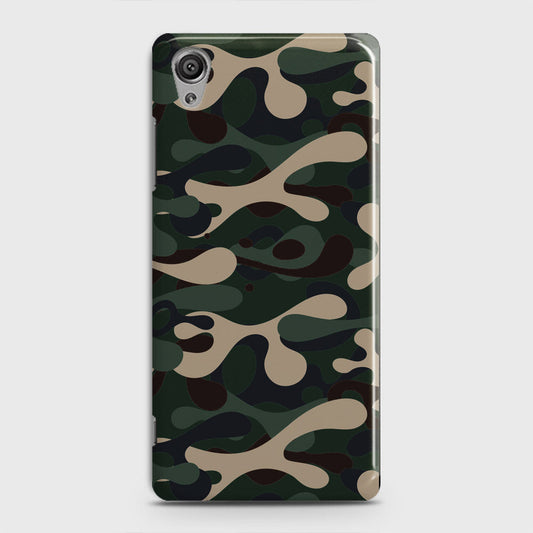 Sony Xperia XA1 Plus Cover - Camo Series - Dark Green Design - Matte Finish - Snap On Hard Case with LifeTime Colors Guarantee