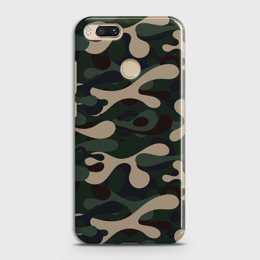 Xiaomi Mi A1 Cover - Camo Series - Dark Green Design - Matte Finish - Snap On Hard Case with LifeTime Colors Guarantee