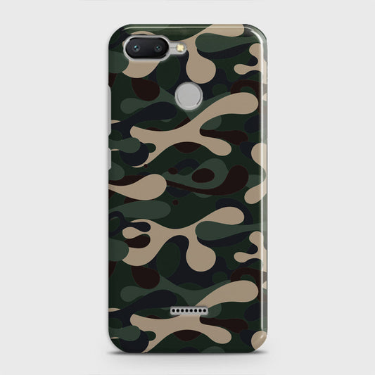 Xiaomi Redmi 6 Cover - Camo Series - Dark Green Design - Matte Finish - Snap On Hard Case with LifeTime Colors Guarantee