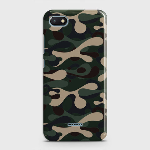 Xiaomi Redmi 6A Cover - Camo Series - Dark Green Design - Matte Finish - Snap On Hard Case with LifeTime Colors Guarantee