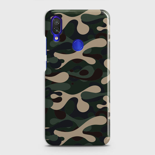 Xiaomi Redmi Note 7 Cover - Camo Series - Dark Green Design - Matte Finish - Snap On Hard Case with LifeTime Colors Guarantee