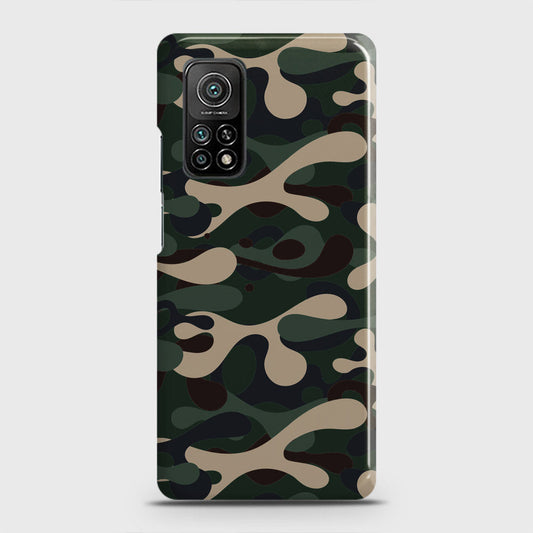 Xiaomi Mi 10T Cover - Camo Series - Dark Green Design - Matte Finish - Snap On Hard Case with LifeTime Colors Guarantee