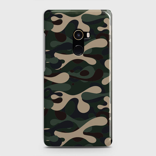 Xiaomi Mi Mix 2 Cover - Camo Series - Dark Green Design - Matte Finish - Snap On Hard Case with LifeTime Colors Guarantee