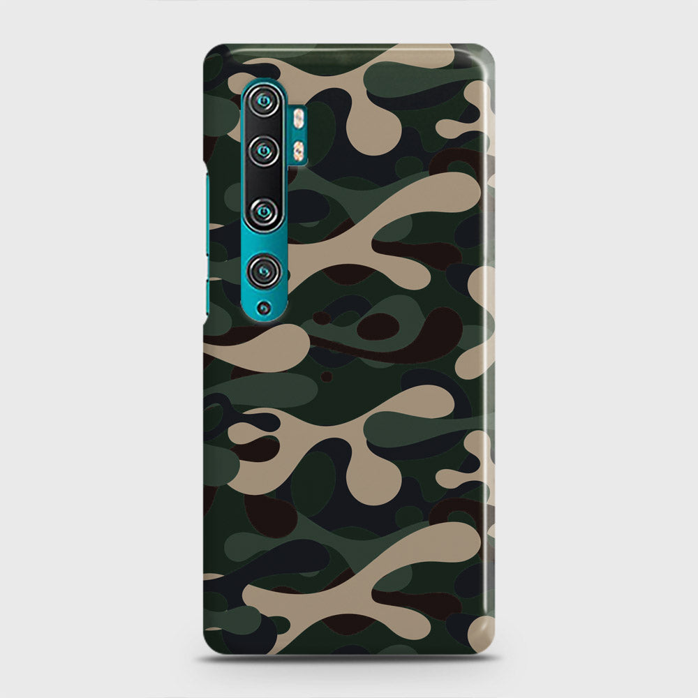 Xiaomi Mi Note 10 Cover - Camo Series - Dark Green Design - Matte Finish - Snap On Hard Case with LifeTime Colors Guarantee