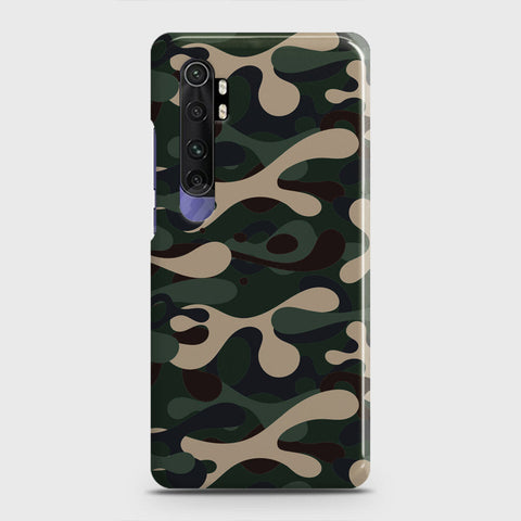 Xiaomi Mi Note 10 Lite Cover - Camo Series - Dark Green Design - Matte Finish - Snap On Hard Case with LifeTime Colors Guarantee