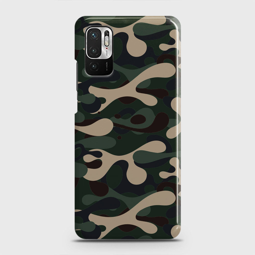 Xiaomi Redmi Note 10 5G Cover - Camo Series - Dark Green Design - Matte Finish - Snap On Hard Case with LifeTime Colors Guarantee