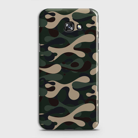 Samsung Galaxy A7 2017 / A720 Cover - Camo Series - Dark Green Design - Matte Finish - Snap On Hard Case with LifeTime Colors Guarantee