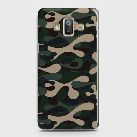 Samsung Galaxy J7 Duo Cover - Camo Series - Dark Green Design - Matte Finish - Snap On Hard Case with LifeTime Colors Guarantee