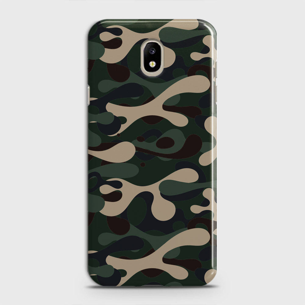 Samsung Galaxy J7 Pro / J7 2017 / J730 Cover - Camo Series - Dark Green Design - Matte Finish - Snap On Hard Case with LifeTime Colors Guarantee