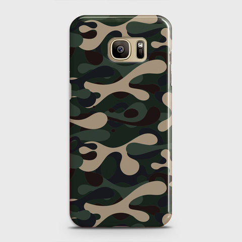 Samsung Galaxy S7 Cover - Camo Series - Dark Green Design - Matte Finish - Snap On Hard Case with LifeTime Colors Guarantee