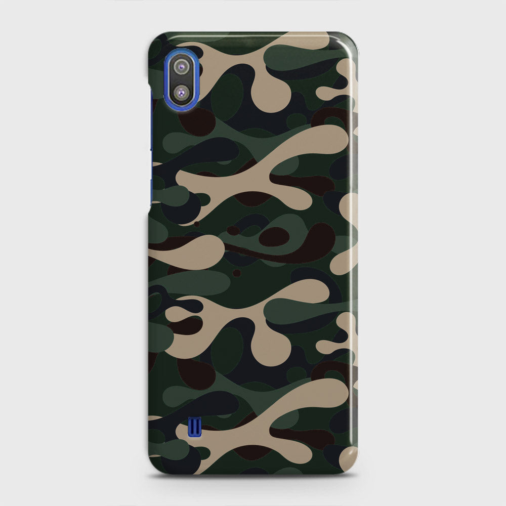 Samsung Galaxy A10 Cover - Camo Series - Dark Green Design - Matte Finish - Snap On Hard Case with LifeTime Colors Guarantee