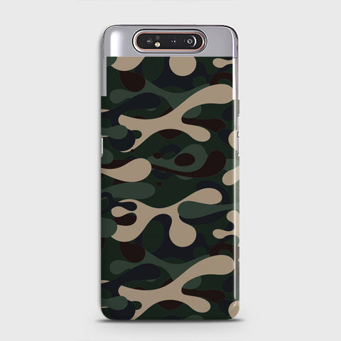 Samsung Galaxy A80 Cover - Camo Series - Dark Green Design - Matte Finish - Snap On Hard Case with LifeTime Colors Guarantee