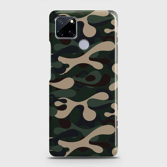 Realme C12 Cover - Camo Series - Dark Green Design - Matte Finish - Snap On Hard Case with LifeTime Colors Guarantee