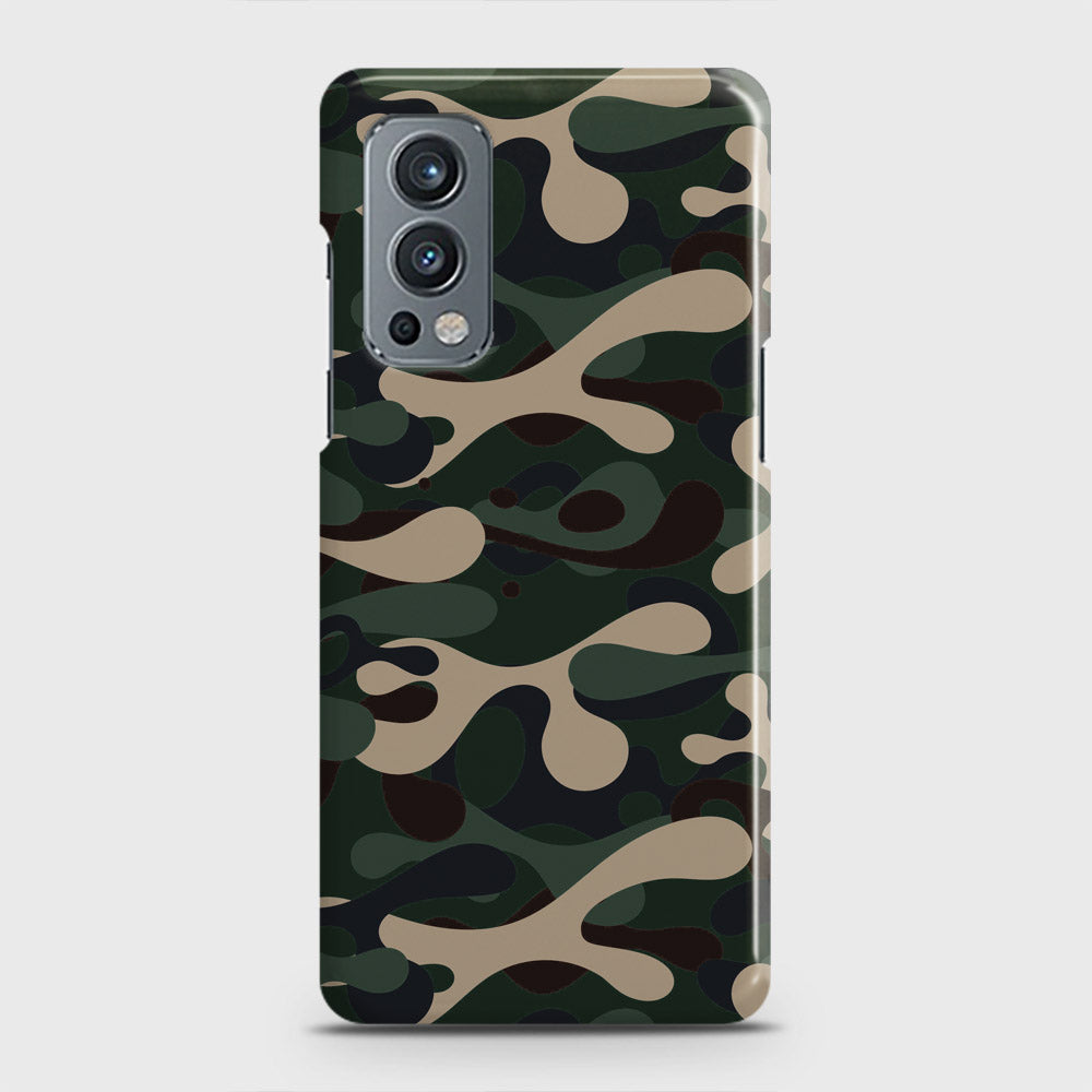 OnePlus Nord 2 Cover - Camo Series - Dark Green Design - Matte Finish - Snap On Hard Case with LifeTime Colors Guarantee