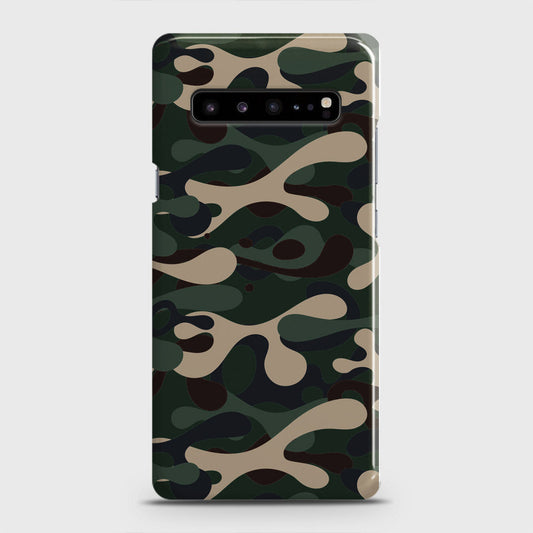 Samsung Galaxy S10 5G Cover - Camo Series - Dark Green Design - Matte Finish - Snap On Hard Case with LifeTime Colors Guarantee