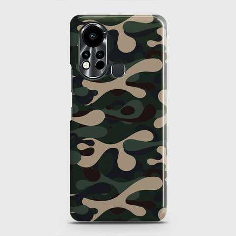 Infinix Hot 11s Cover - Camo Series - Dark Green Design - Matte Finish - Snap On Hard Case with LifeTime Colors Guarantee