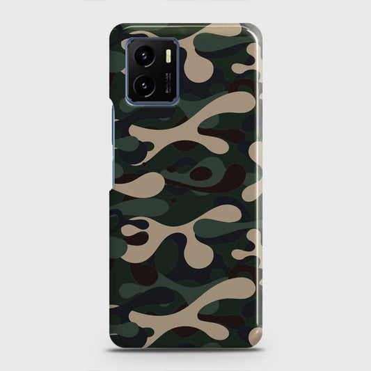 Vivo Y01 Cover - Camo Series - Dark Green Design - Matte Finish - Snap On Hard Case with LifeTime Colors Guarantee