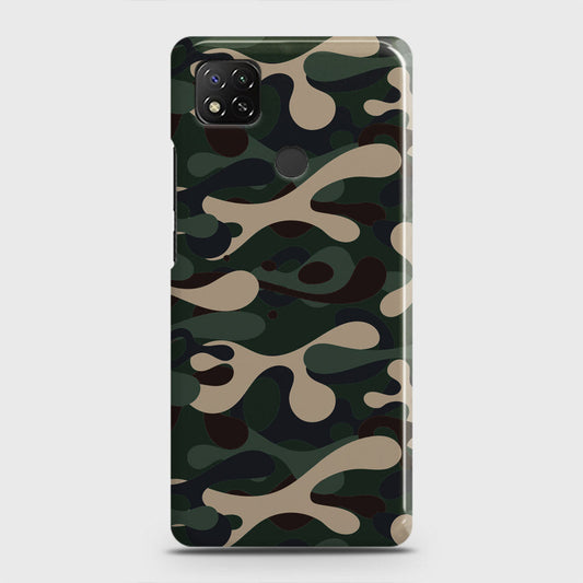 Xiaomi Redmi 10A Cover - Camo Series - Dark Green Design - Matte Finish - Snap On Hard Case with LifeTime Colors Guarantee