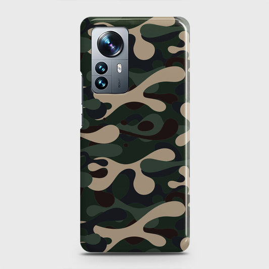 Xiaomi 12x Cover - Camo Series - Dark Green Design - Matte Finish - Snap On Hard Case with LifeTime Colors Guarantee