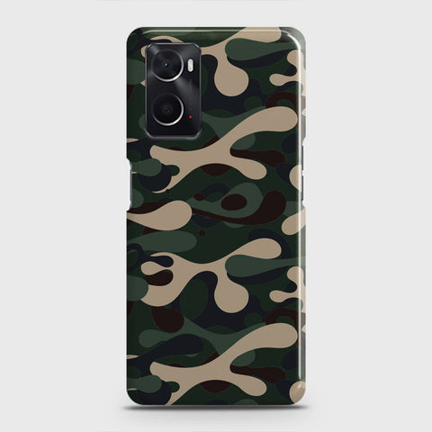 Oppo A36 Cover - Camo Series - Dark Green Design - Matte Finish - Snap On Hard Case with LifeTime Colors Guarantee