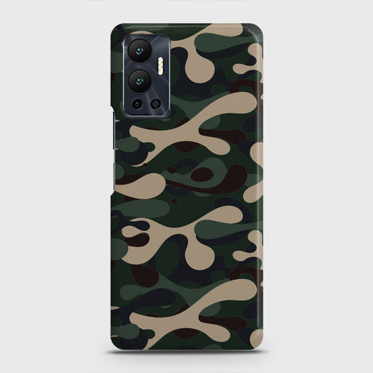 Infinix Hot 12 Cover - Camo Series - Dark Green Design - Matte Finish - Snap On Hard Case with LifeTime Colors Guarantee