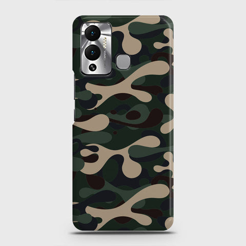 Infinix Hot 12 Play Cover - Camo Series - Dark Green Design - Matte Finish - Snap On Hard Case with LifeTime Colors Guarantee