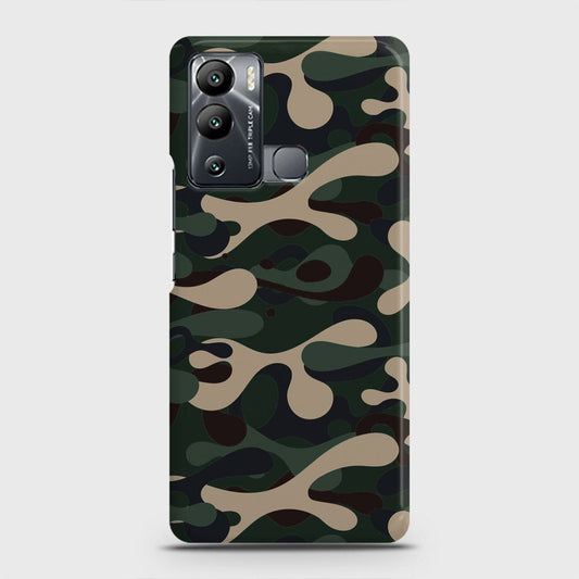 Infinix Hot 12i Cover - Camo Series - Dark Green Design - Matte Finish - Snap On Hard Case with LifeTime Colors Guarantee