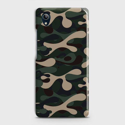 Vivo Y1s  Cover - Camo Series - Dark Green Design - Matte Finish - Snap On Hard Case with LifeTime Colors Guarantee