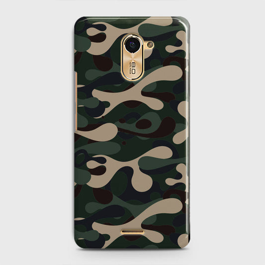 Infinix Hot 4 / Hot 4 Pro  Cover - Camo Series - Dark Green Design - Matte Finish - Snap On Hard Case with LifeTime Colors Guarantee