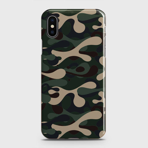 iPhone XS Max Cover - Camo Series - Dark Green Design - Matte Finish - Snap On Hard Case with LifeTime Colors Guarantee