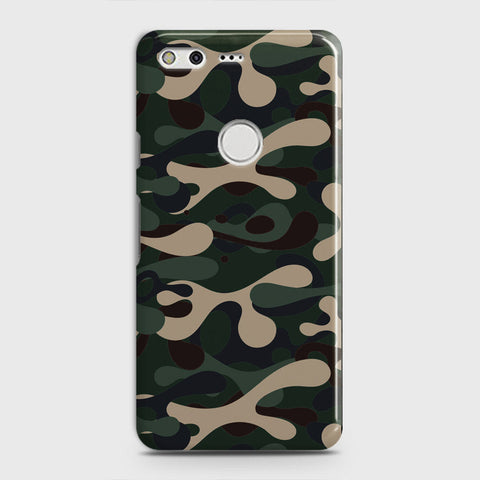 Google Pixel XL Cover - Camo Series - Dark Green Design - Matte Finish - Snap On Hard Case with LifeTime Colors Guarantee