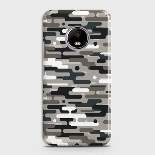 Motorola E4 Plus Cover - Camo Series 2 - Black & Olive Design - Matte Finish - Snap On Hard Case with LifeTime Colors Guarantee