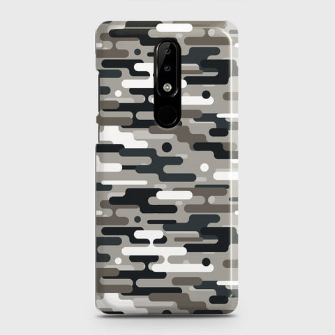 Nokia 5.1 Plus / Nokia X5  Cover - Camo Series 2 - Black & Olive Design - Matte Finish - Snap On Hard Case with LifeTime Colors Guarantee