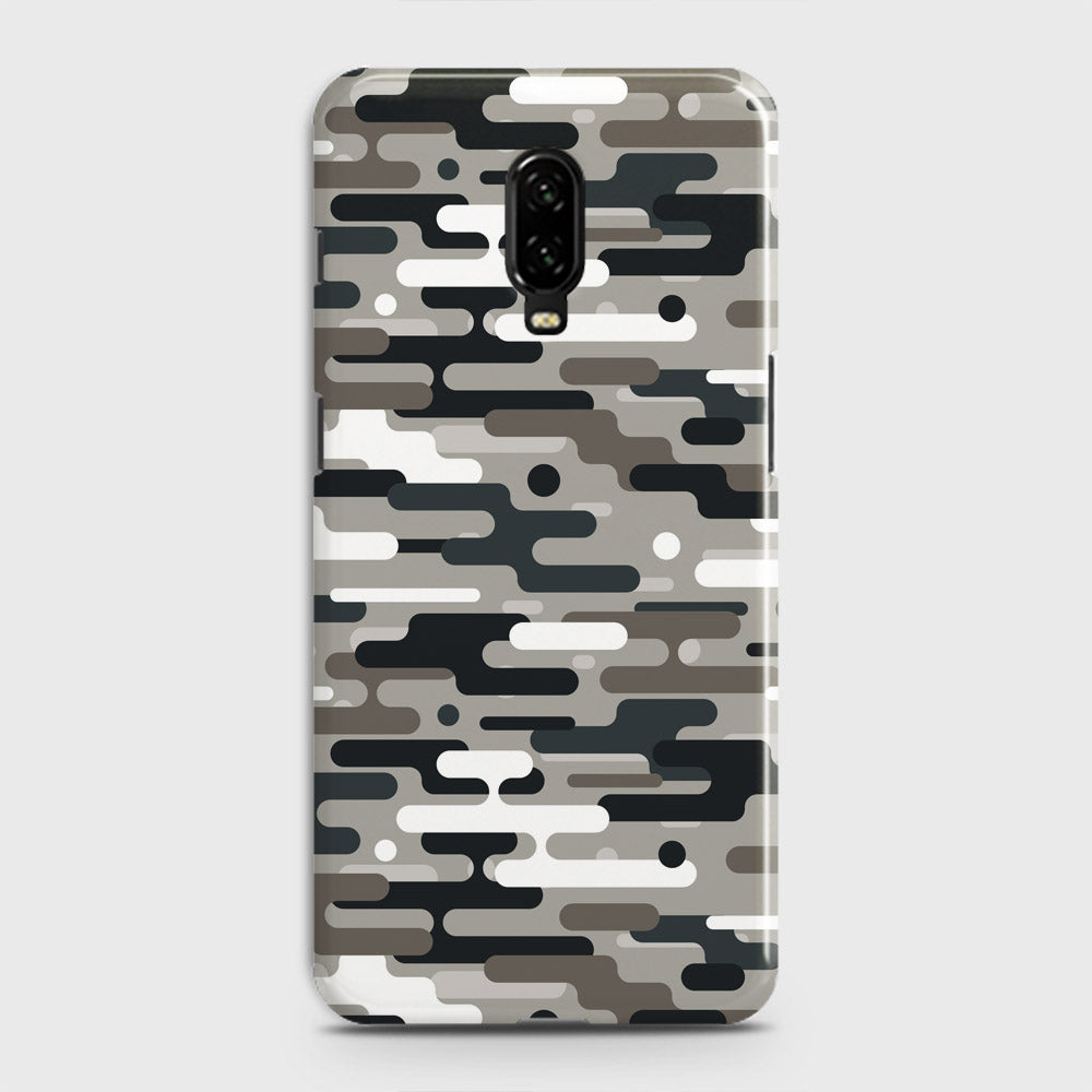 OnePlus 6T  Cover - Camo Series 2 - Black & Olive Design - Matte Finish - Snap On Hard Case with LifeTime Colors Guarantee