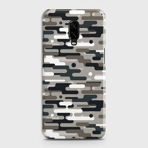 OnePlus 6T  Cover - Camo Series 2 - Black & Olive Design - Matte Finish - Snap On Hard Case with LifeTime Colors Guarantee