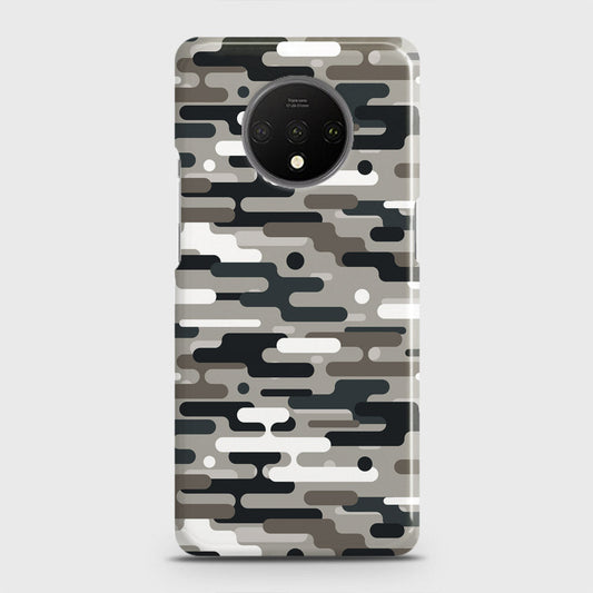 OnePlus 7T Cover - Camo Series 2 - Black & Olive Design - Matte Finish - Snap On Hard Case with LifeTime Colors Guarantee