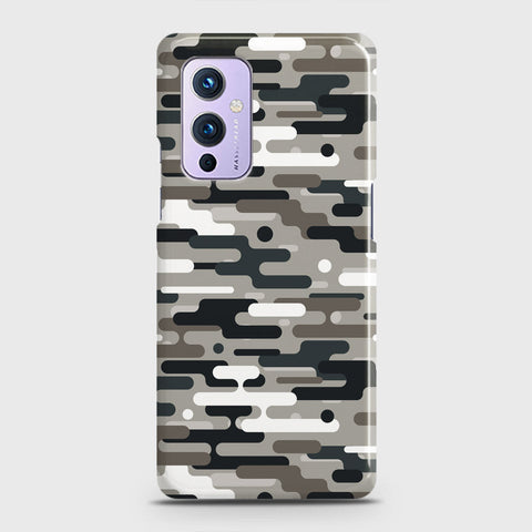 OnePlus 9  Cover - Camo Series 2 - Black & Olive Design - Matte Finish - Snap On Hard Case with LifeTime Colors Guarantee