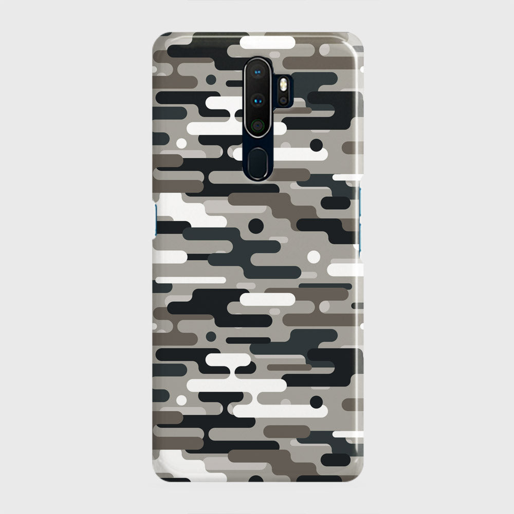 Oppo A9 2020 Cover - Camo Series 2 - Black & Olive Design - Matte Finish - Snap On Hard Case with LifeTime Colors Guarantee