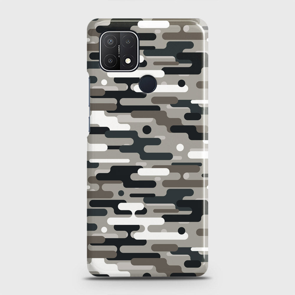 Oppo A15 Cover - Camo Series 2 - Black & Olive Design - Matte Finish - Snap On Hard Case with LifeTime Colors Guarantee