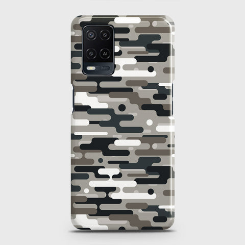 Oppo A54  Cover - Camo Series 2 - Black & Olive Design - Matte Finish - Snap On Hard Case with LifeTime Colors Guarantee